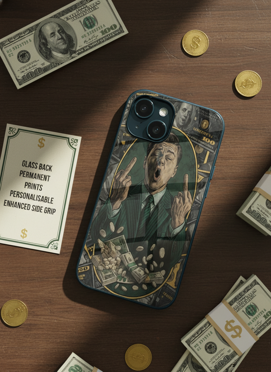 Cash Over Premium Glass Back Cover For iPhone 14-17 Models The Case & Co India