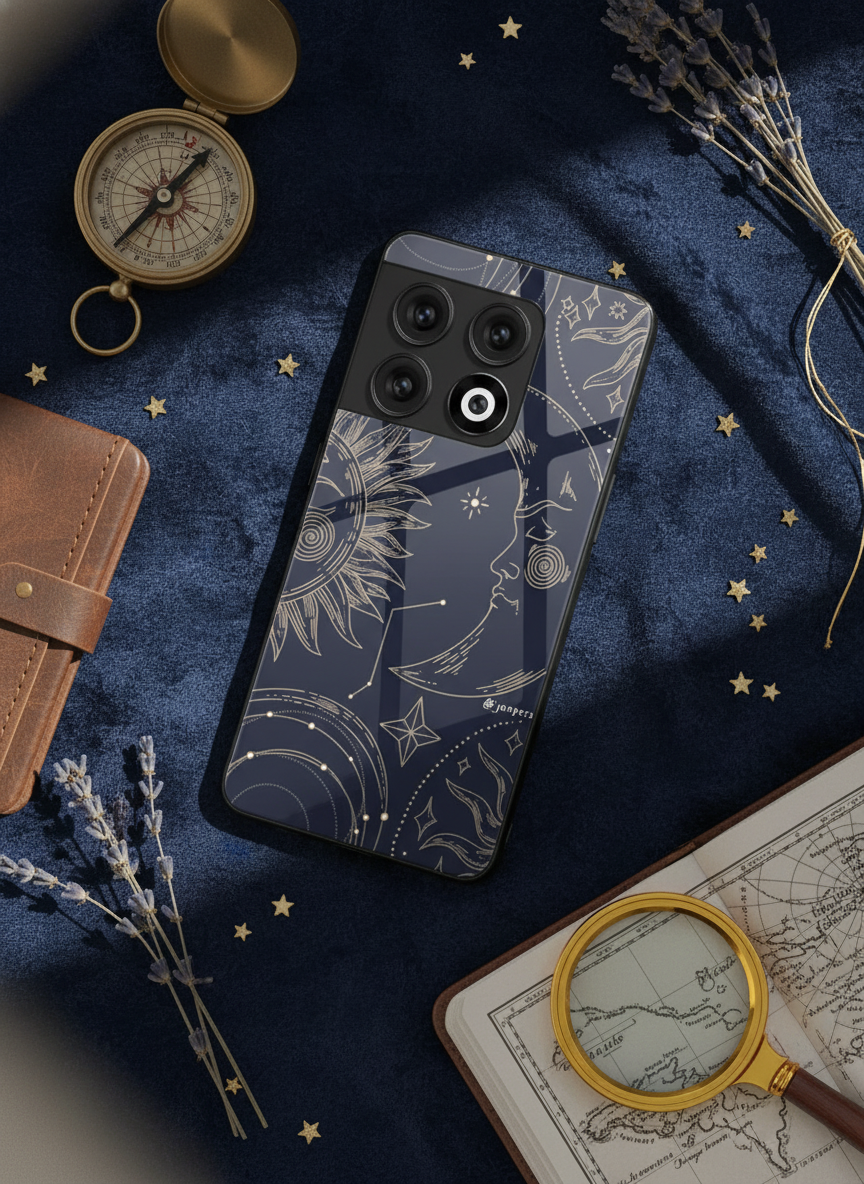 Celestial Dream Glass Back Cover For One Plus 13, 12, 11, 10 The Case & Co India