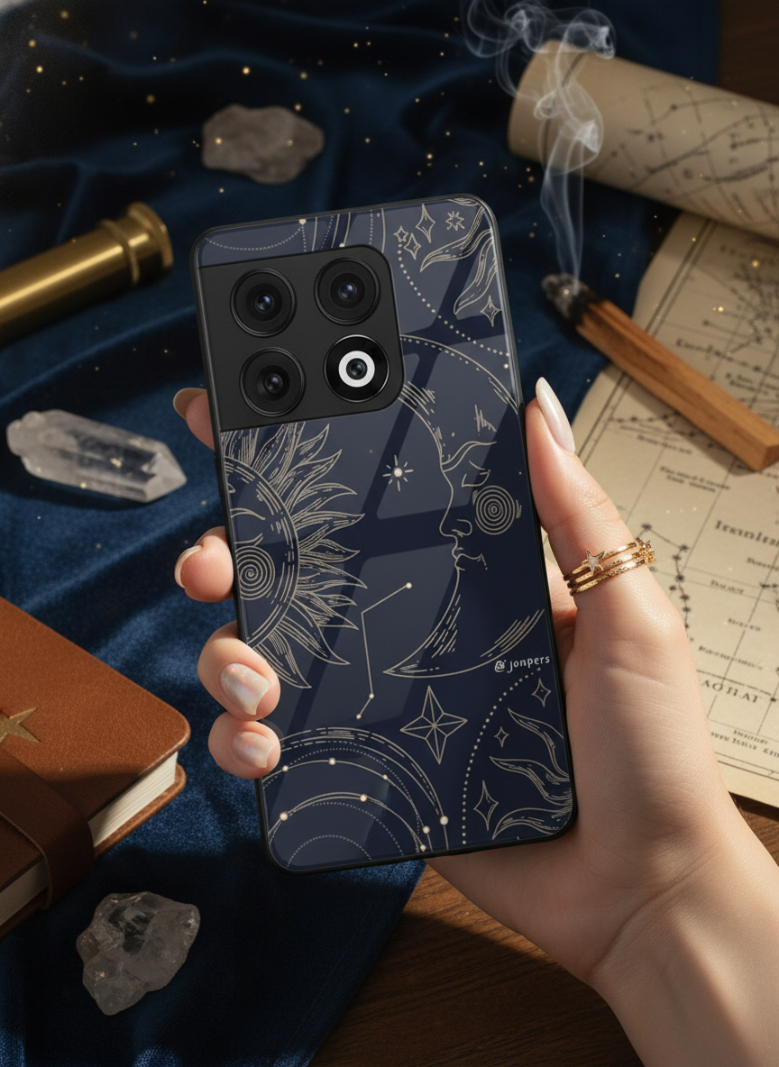Celestial Dream Glass Back Cover For One Plus 13, 12, 11, 10 The Case & Co India