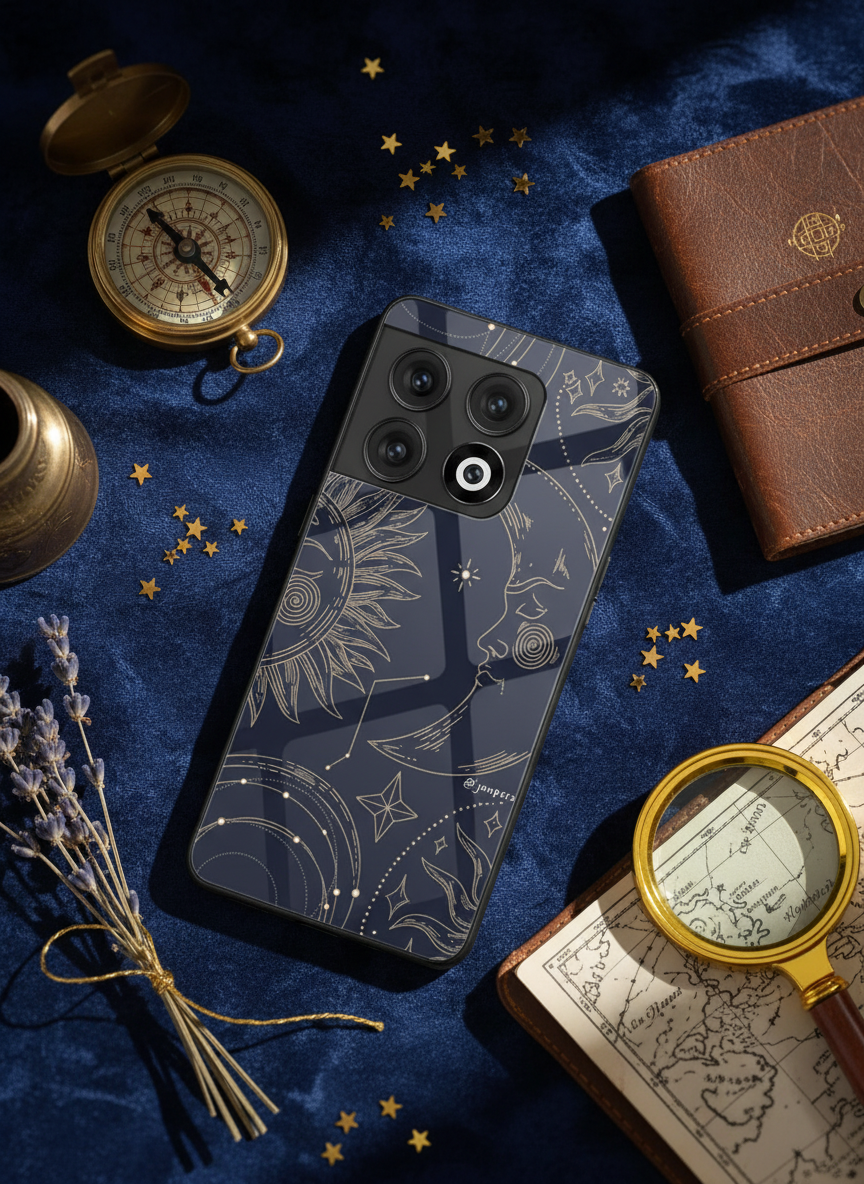Celestial Dream Glass Back Cover For One Plus 13, 12, 11, 10 The Case & Co India