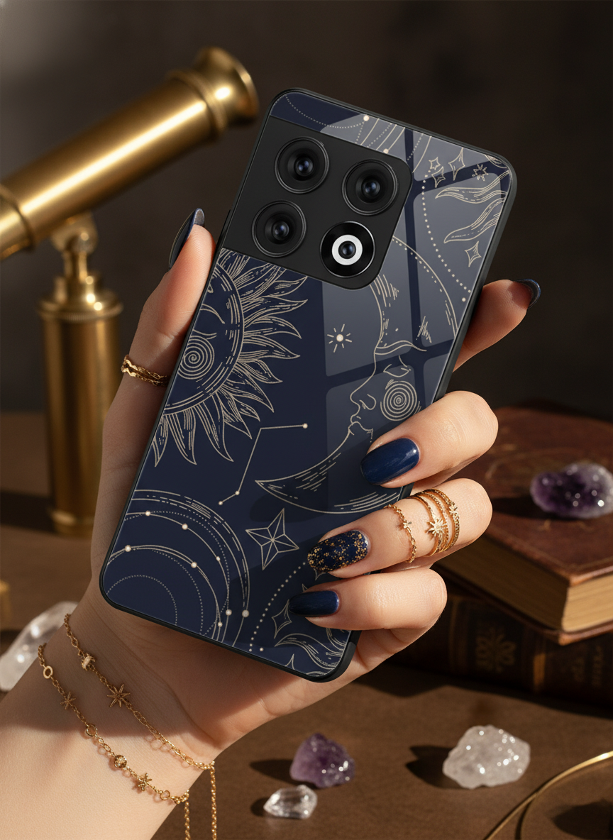 Celestial Dream Glass Back Cover For One Plus 13, 12, 11, 10 The Case & Co India