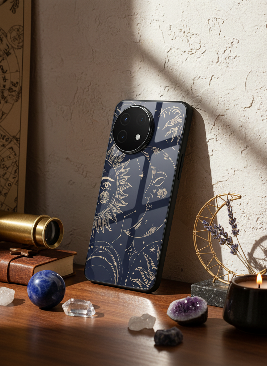 Celestial Dream Glass Back Cover For One Plus 13, 12, 11, 10 The Case & Co India