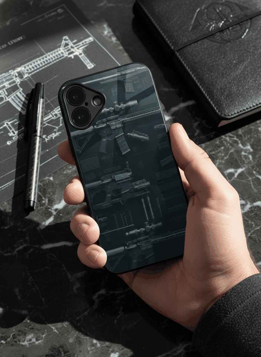 COD Guns Glass Back Cover For iPhone 11-17 The Case & Co