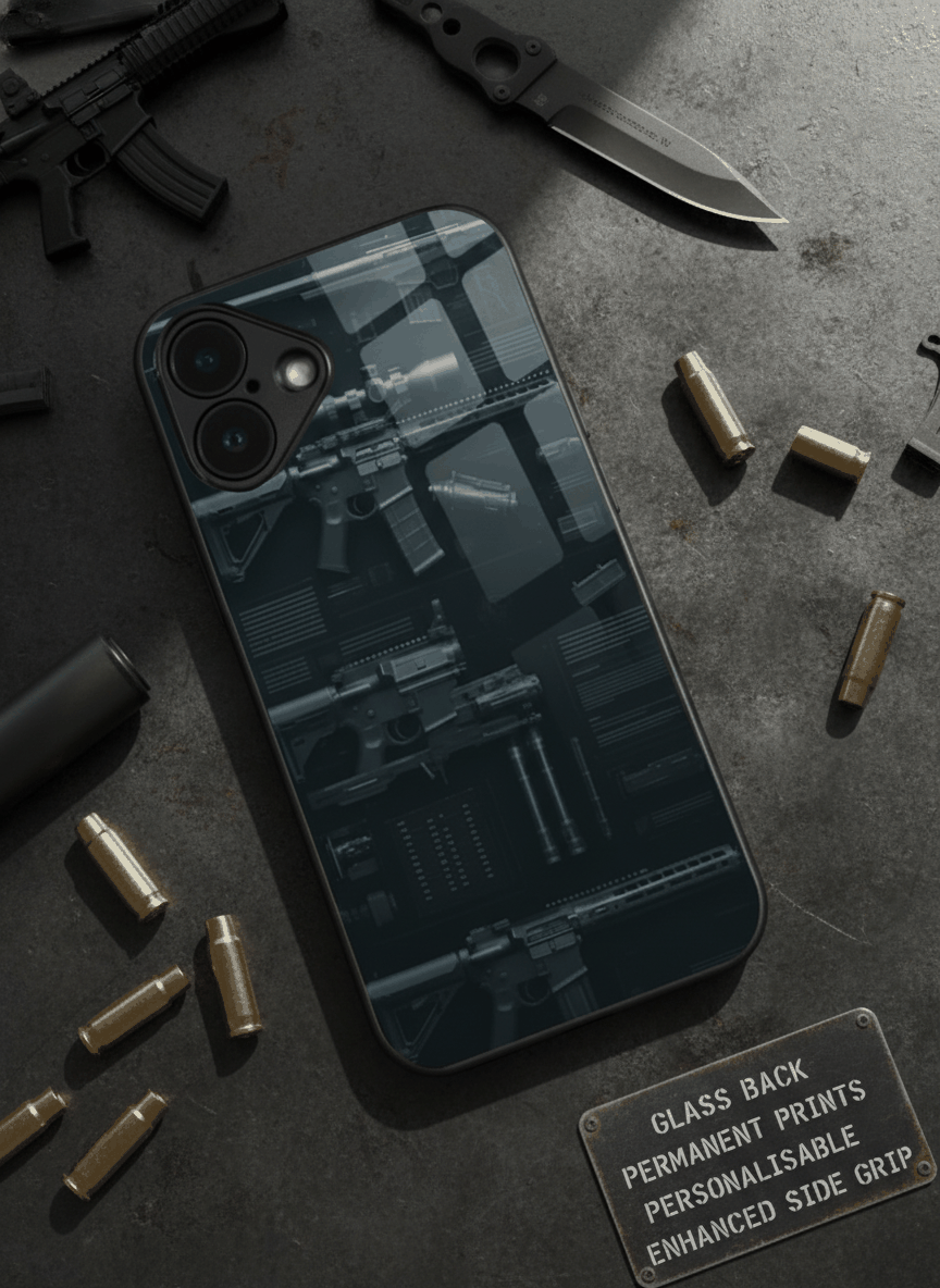 COD Guns Glass Back Cover For iPhone 11-17 The Case & Co