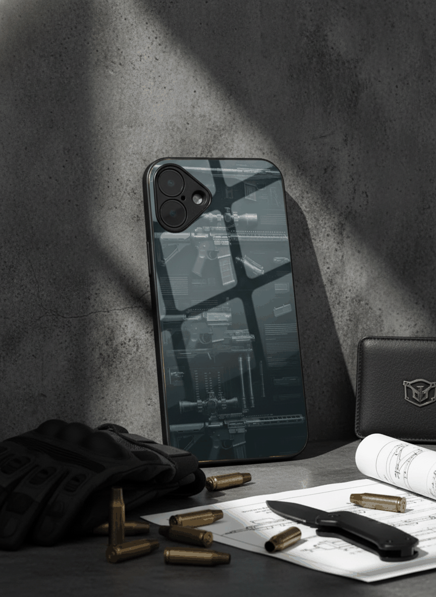 COD Guns Glass Back Cover For iPhone 11-17 The Case & Co