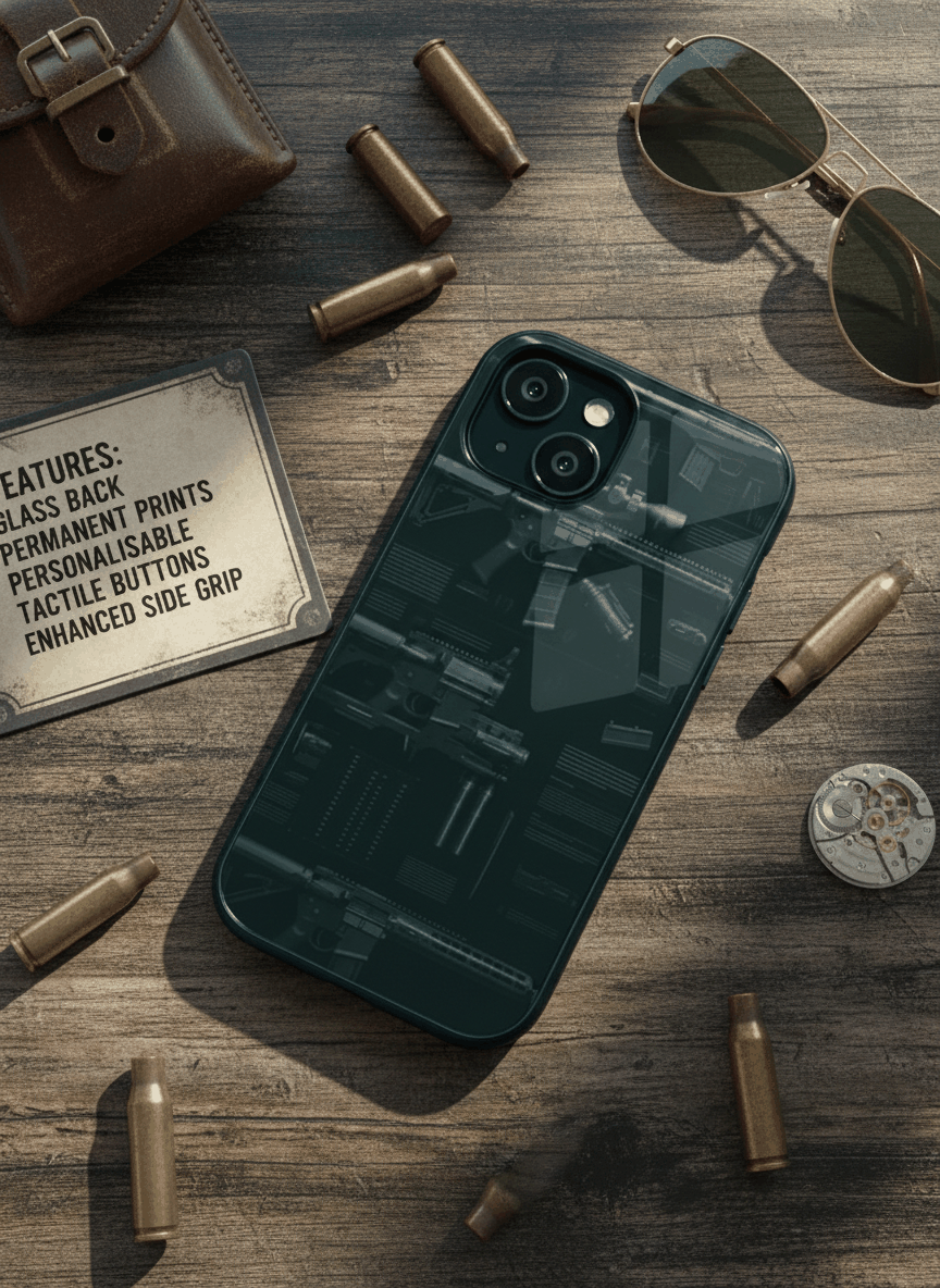 COD Guns Glass Back Cover For iPhone 11-17 The Case & Co
