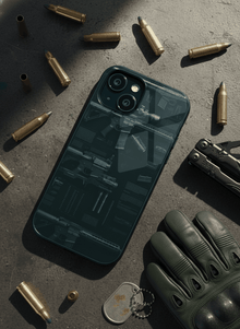 COD Guns Mono Frame Glass Back Cover For iPhone 14-17 Models