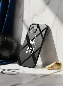CR7 Legacy Mono Frame Glass Back Cover For iPhone 14-17 Models