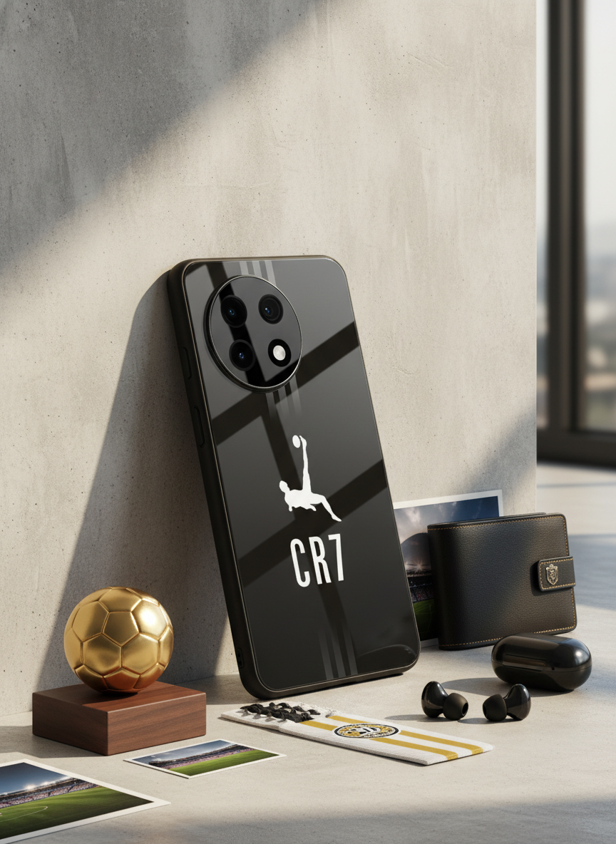 CR7 Legacy Premium Glass Back Cover For One Plus 13, 12, 11, 10 The Case & Co India
