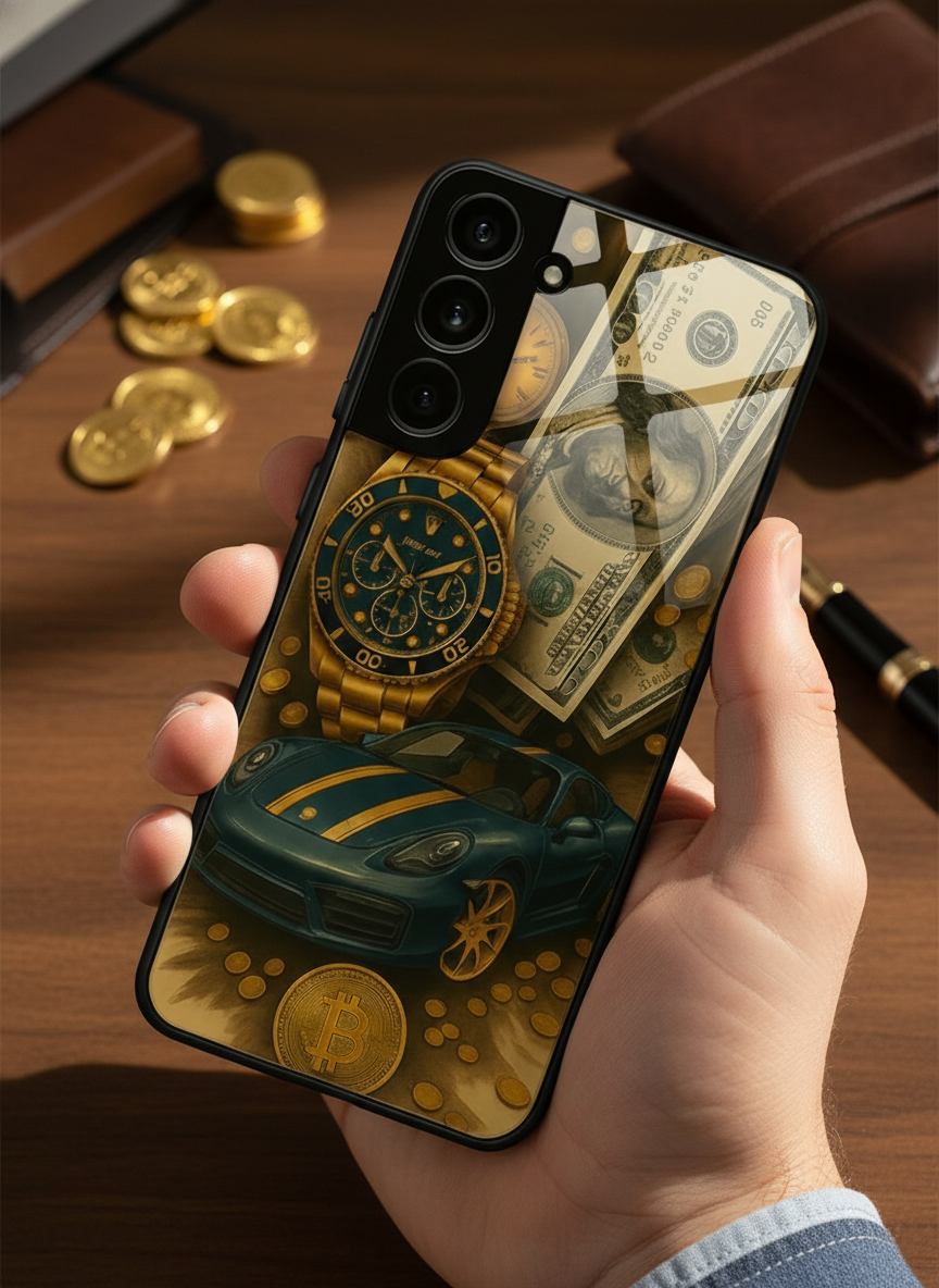 Crypto King Premium Glass Back Cover For Galaxy S Series The Case & Co India