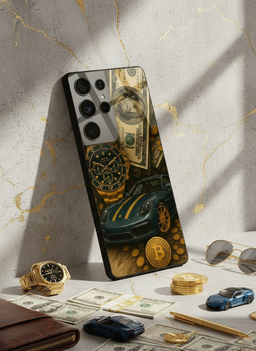 Crypto King Premium Glass Back Cover For Galaxy S Series The Case & Co India
