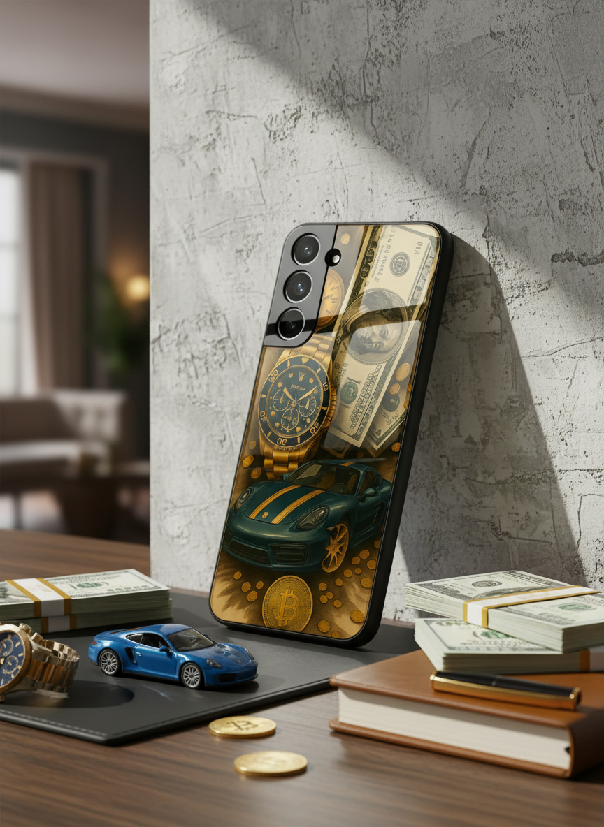 Crypto King Premium Glass Back Cover For Galaxy S Series The Case & Co India