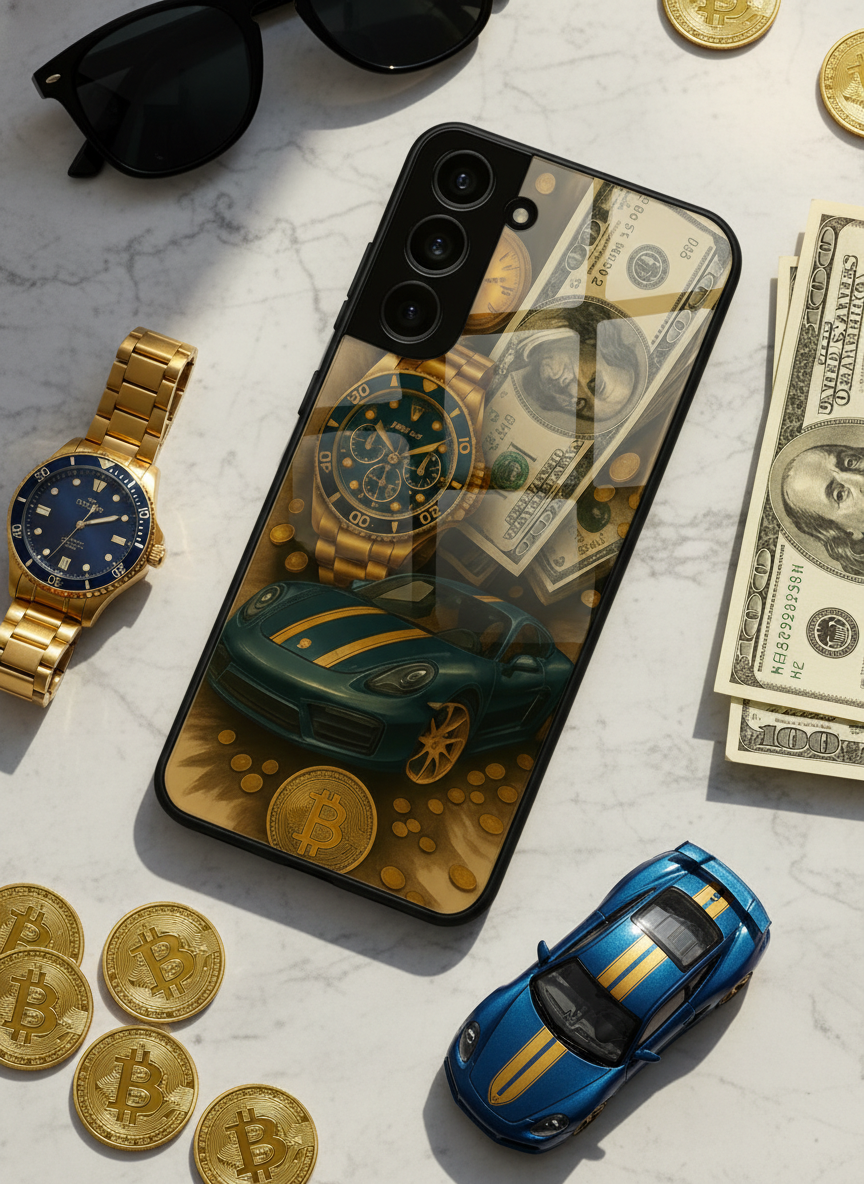 Crypto King Premium Glass Back Cover For Galaxy S Series The Case & Co India