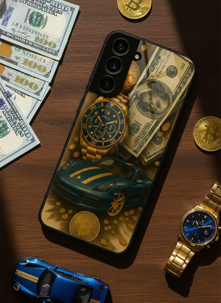 Crypto King Premium Glass Back Cover For Galaxy S Series The Case & Co India