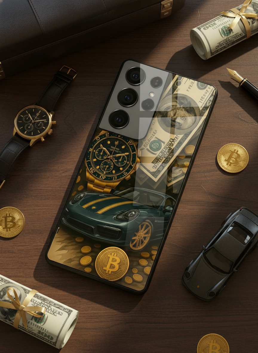 Crypto King Premium Glass Back Cover For Galaxy S Series The Case & Co India