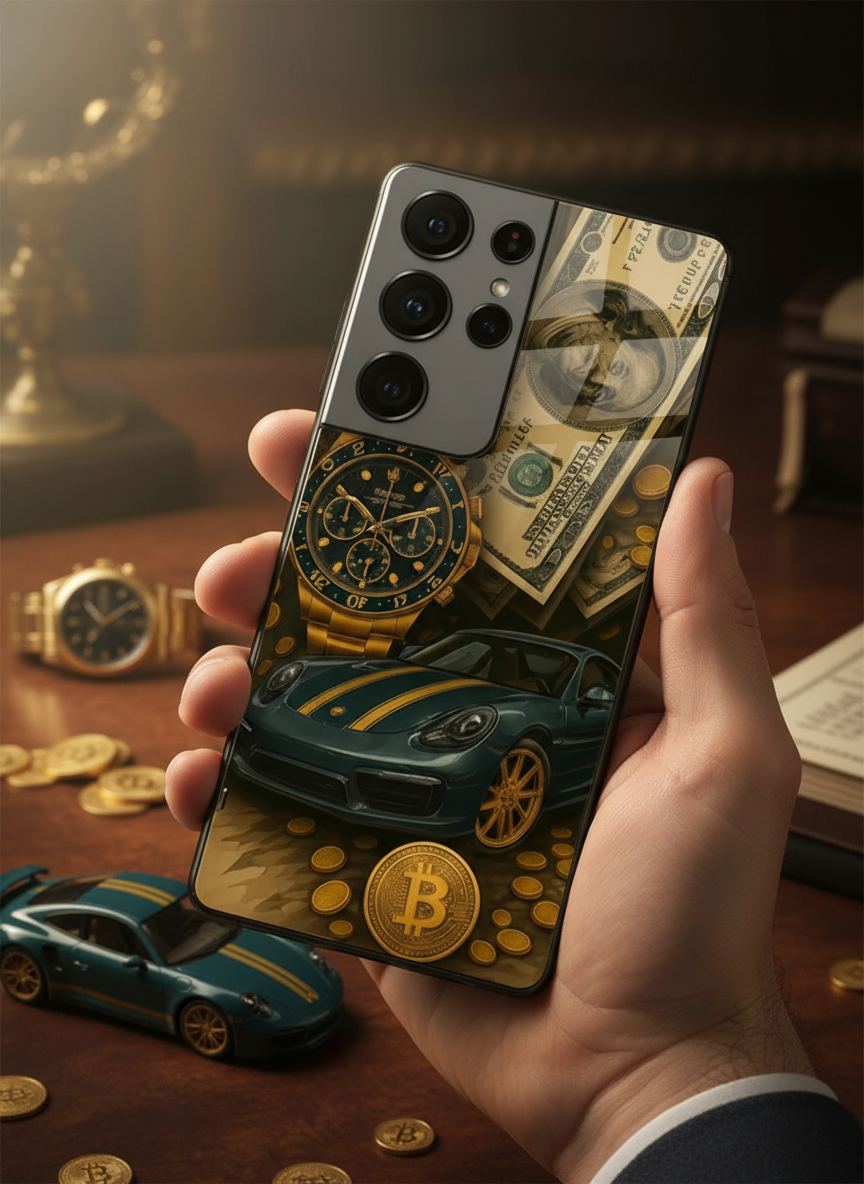 Crypto King Premium Glass Back Cover For Galaxy S Series The Case & Co India