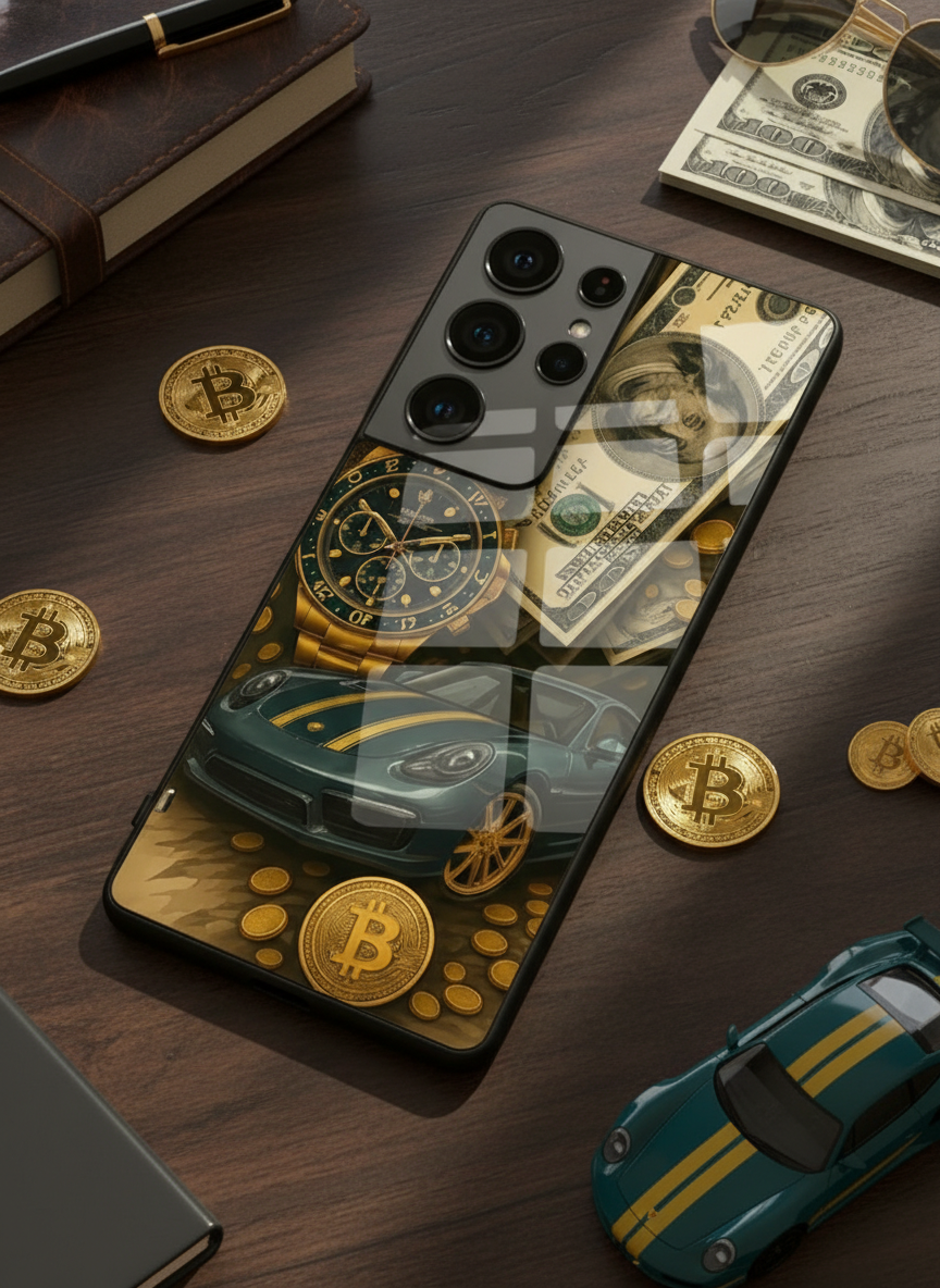 Crypto King Premium Glass Back Cover For Galaxy S Series The Case & Co India