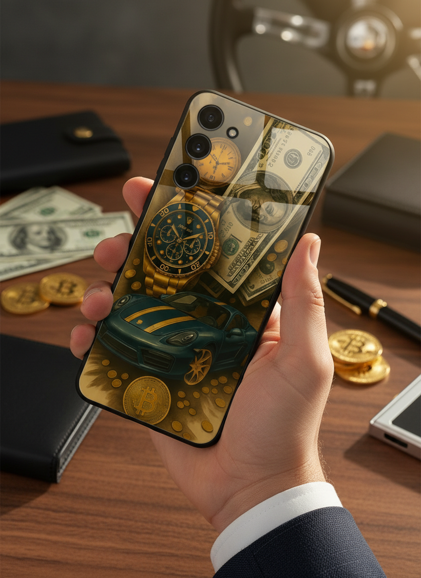 Crypto King Premium Glass Back Cover For Galaxy S Series The Case & Co India