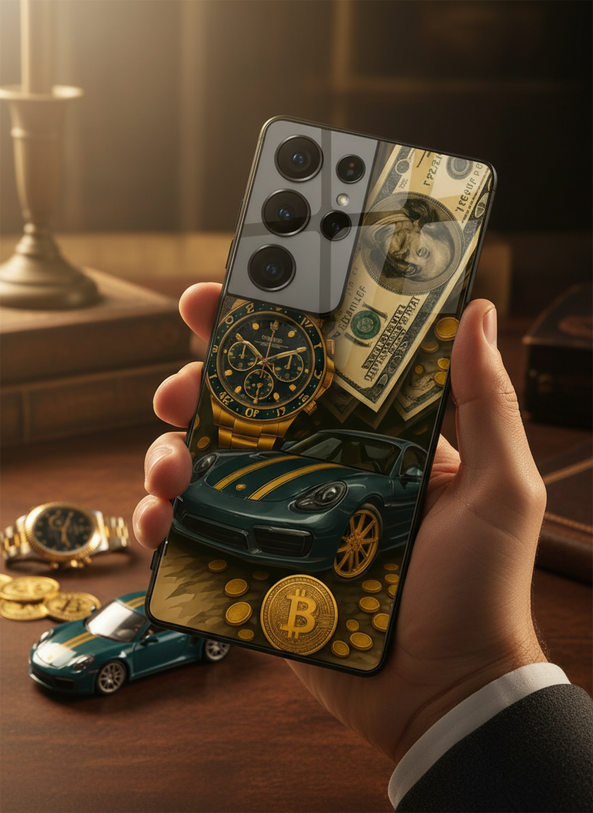 Crypto King Premium Glass Back Cover For Galaxy S Series The Case & Co India