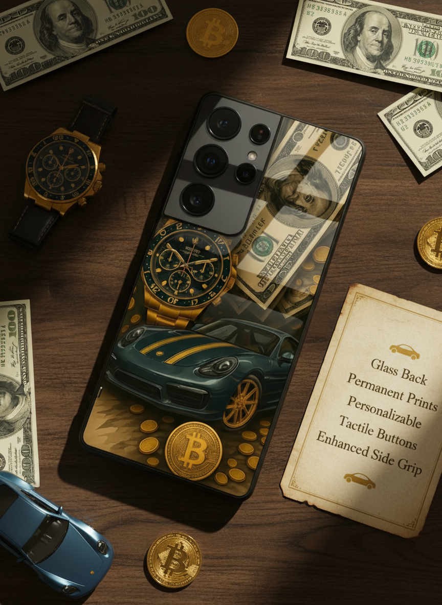Crypto King Premium Glass Back Cover For Galaxy S Series The Case & Co India