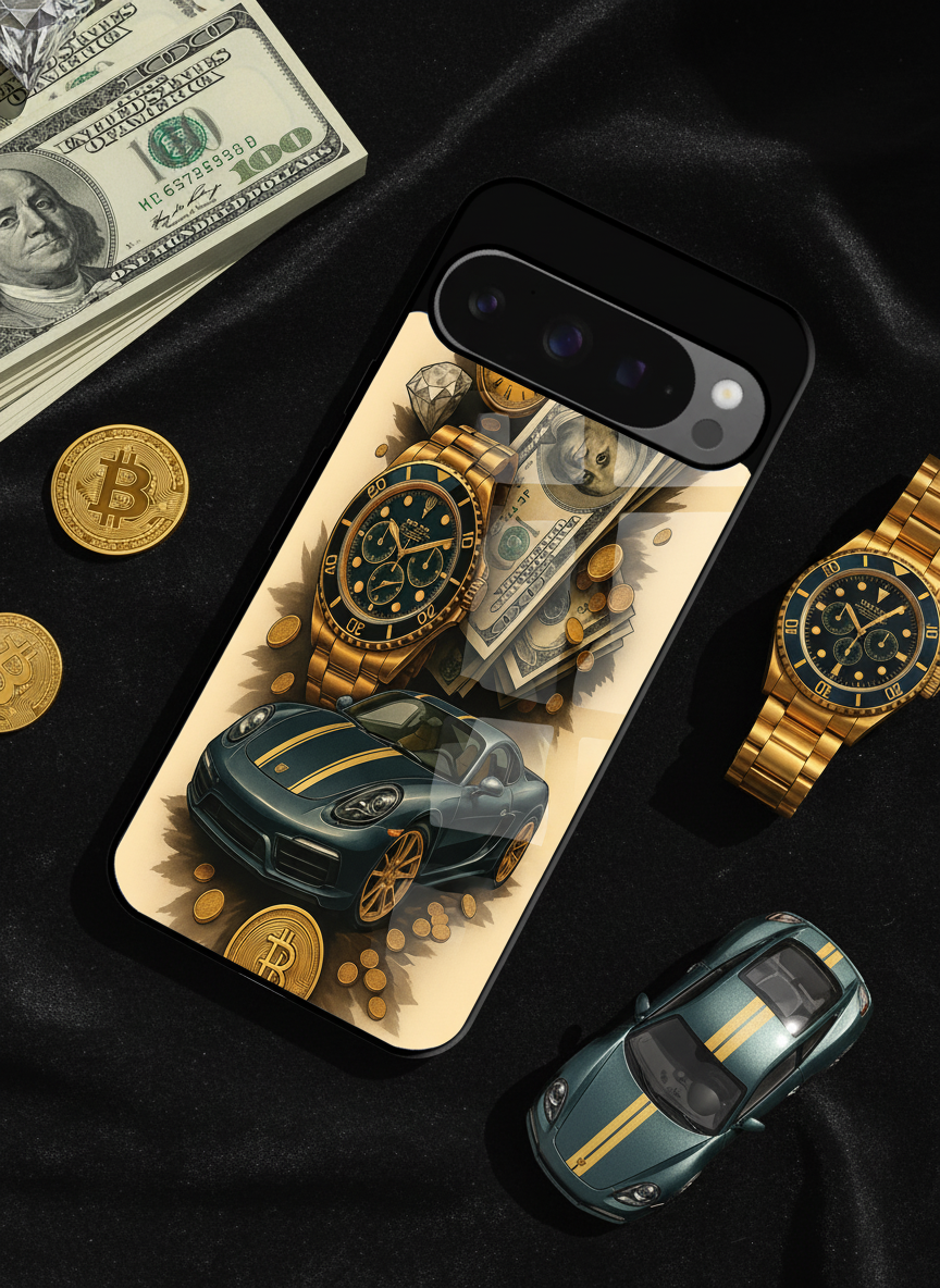 Crypto King Premium Glass Back Cover For Google Pixel 7,8,9,10 Series The Case & Co India