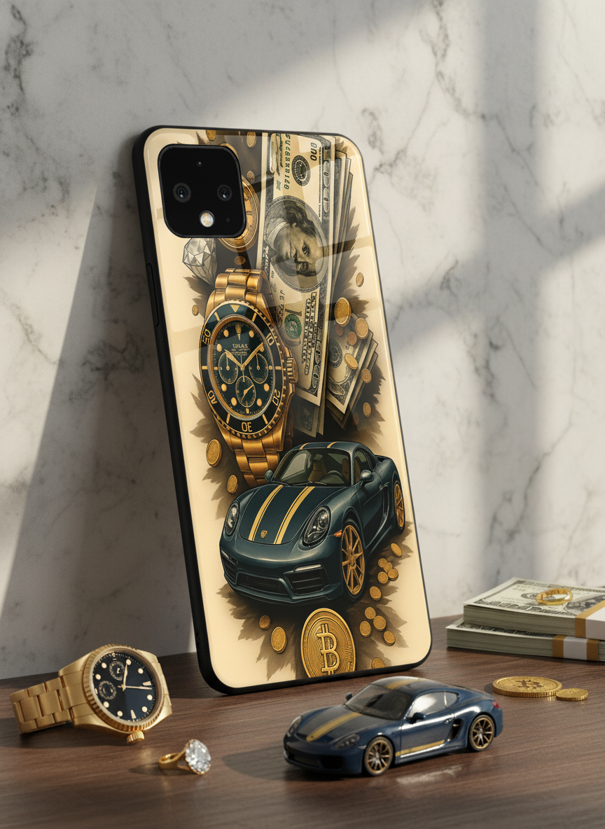 Crypto King Premium Glass Back Cover For Google Pixel 7,8,9,10 Series The Case & Co India