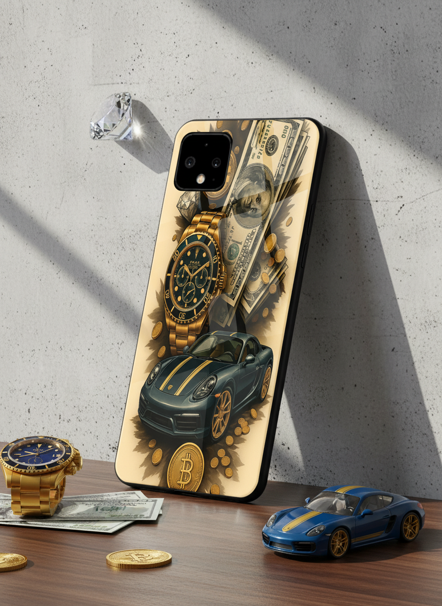 Crypto King Premium Glass Back Cover For Google Pixel 7,8,9,10 Series The Case & Co India