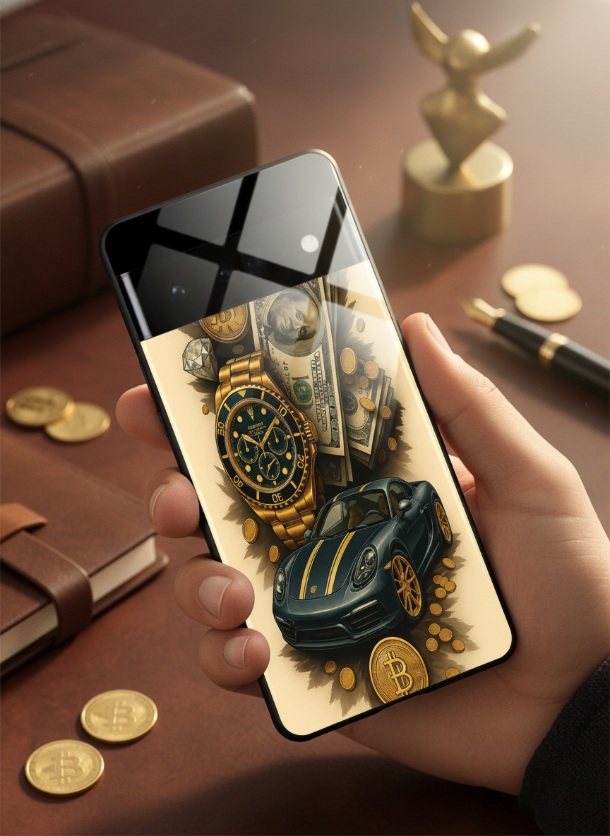 Crypto King Premium Glass Back Cover For Google Pixel 7,8,9,10 Series The Case & Co India