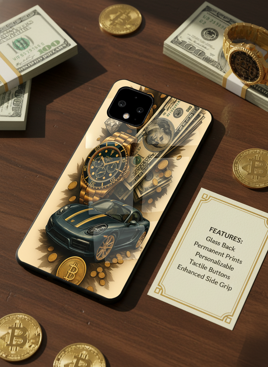 Crypto King Premium Glass Back Cover For Google Pixel 7,8,9,10 Series The Case & Co India