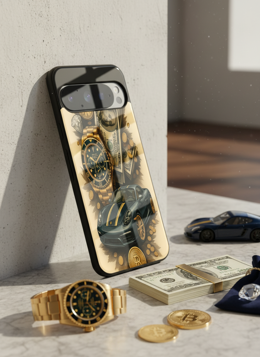 Crypto King Premium Glass Back Cover For Google Pixel 7,8,9,10 Series The Case & Co India