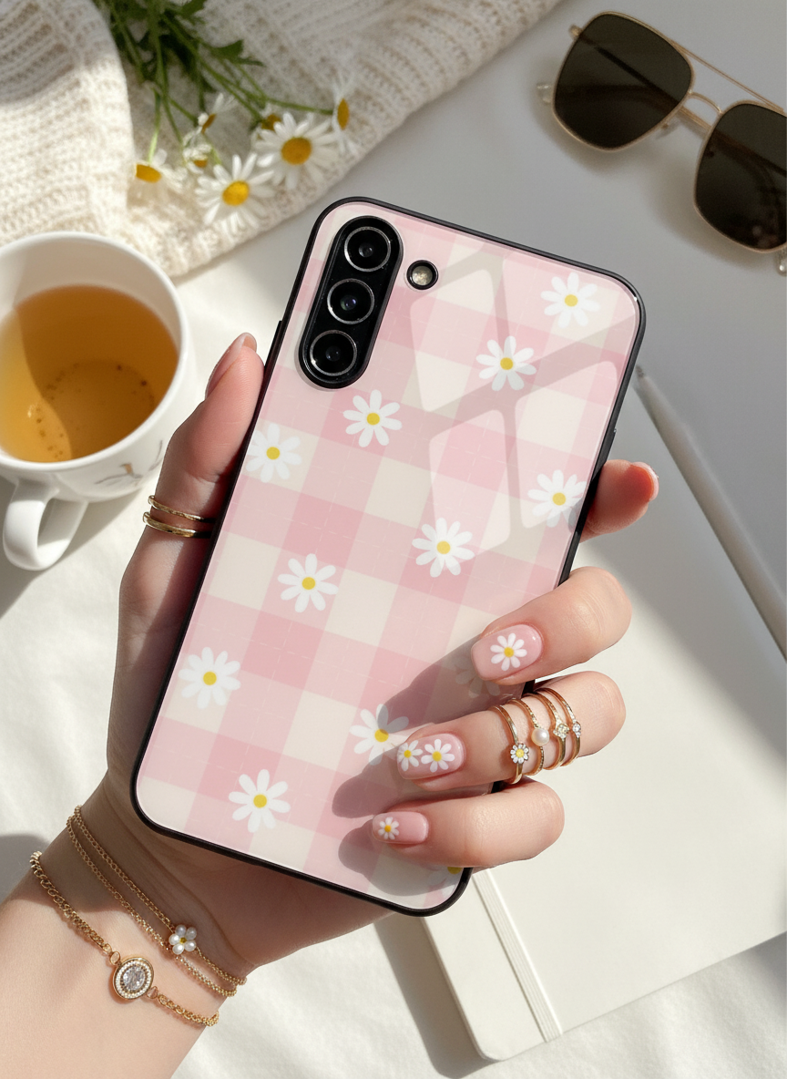 Daisy Bloom Premium Glass Back Cover For Galaxy S Series The Case & Co India
