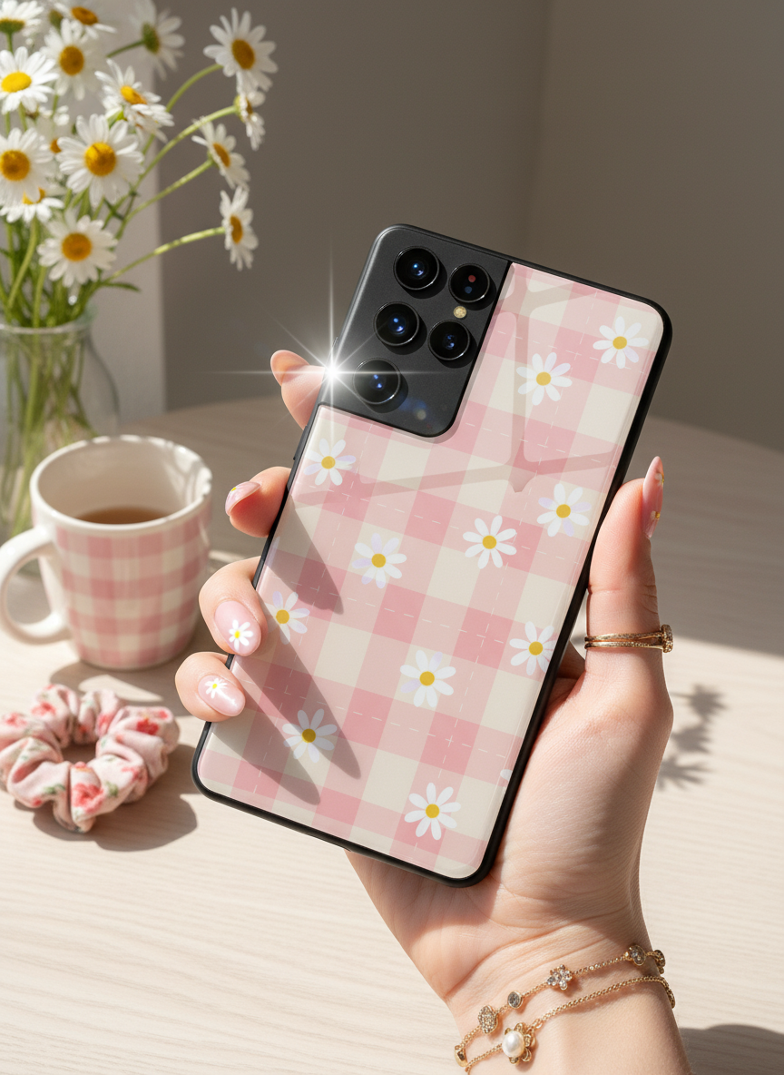 Daisy Bloom Premium Glass Back Cover For Galaxy S Series The Case & Co India