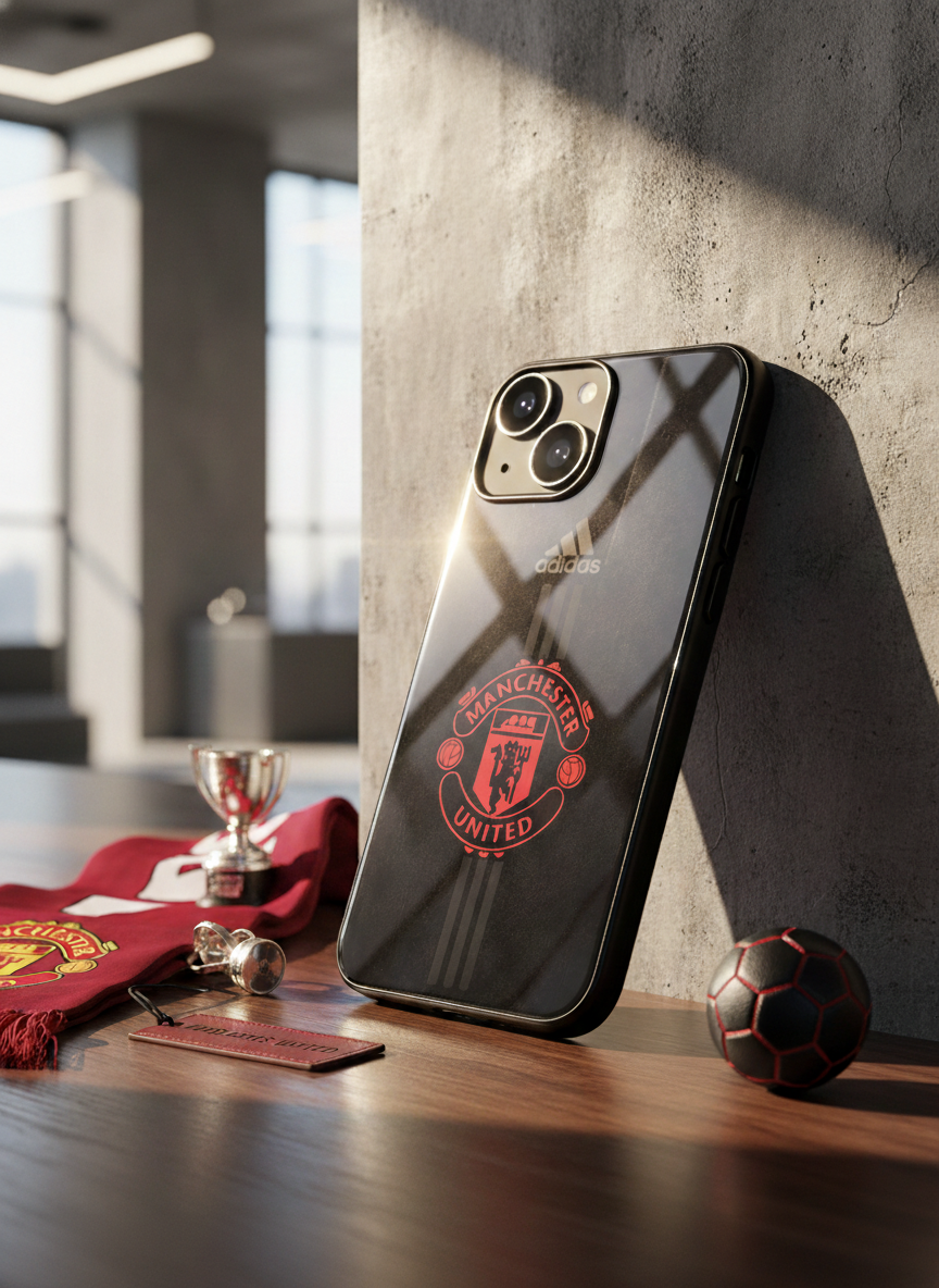 Dark Mode FC Premium Glass Back Cover For iPhone 14-17 Models The Case & Co India