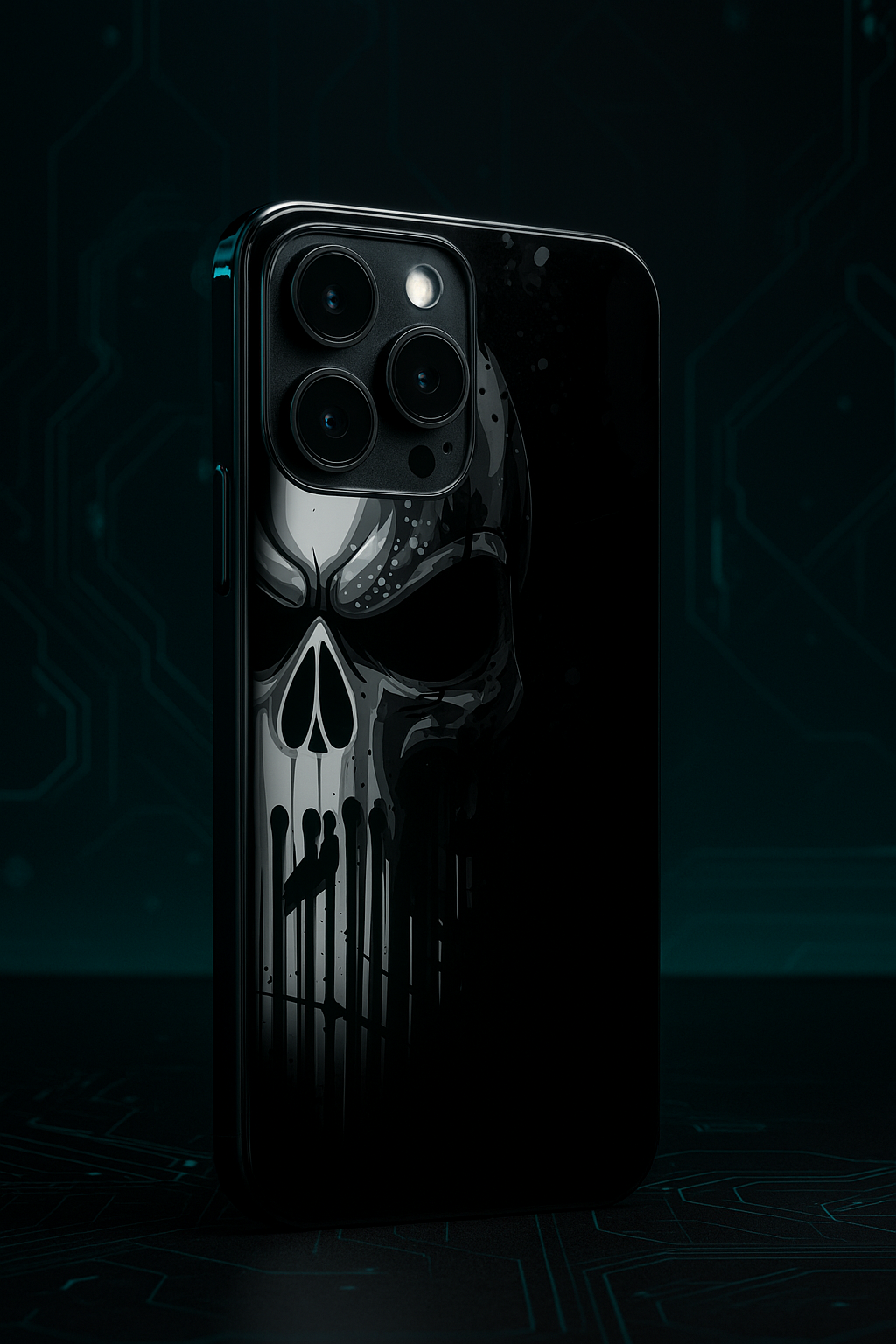 Deathmark Premium Glass Back Cover For iPhone 14-17 Models The Case & Co India