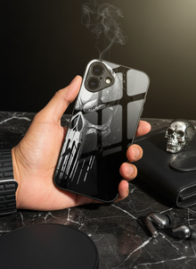 Deathmark Mono Frame Glass Back Cover For iPhone 14-17 Models