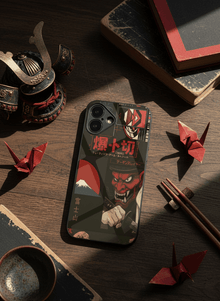 Dragon Graffiti Mono Frame Glass Back Cover For iPhone 14-17 Models