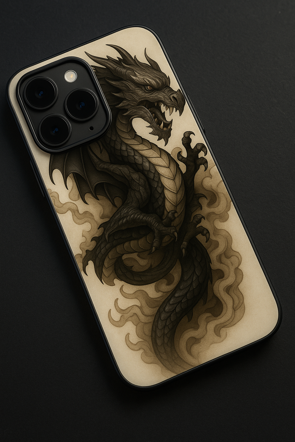 Dragon Premium Glass Back Cover For iPhone 14-17 Models The Case & Co India