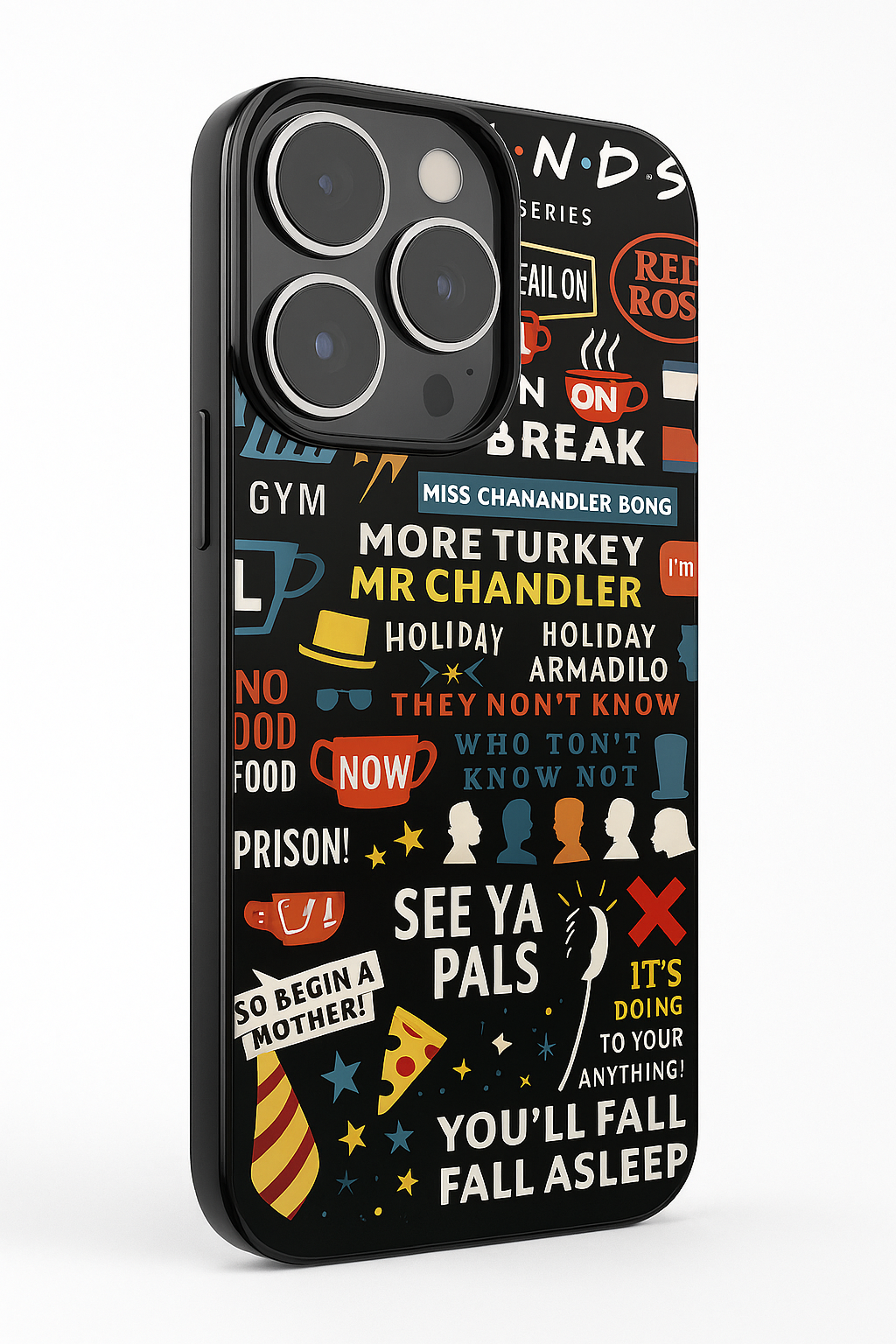 F.R.I.E.N.D.S Premium Glass Back Cover For iPhone 11,12,13,14,15,16,17 Models The Case & Co