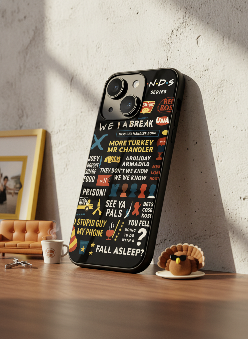F.R.I.E.N.D.S Premium Glass Back Cover For iPhone 14-17 Models The Case & Co India
