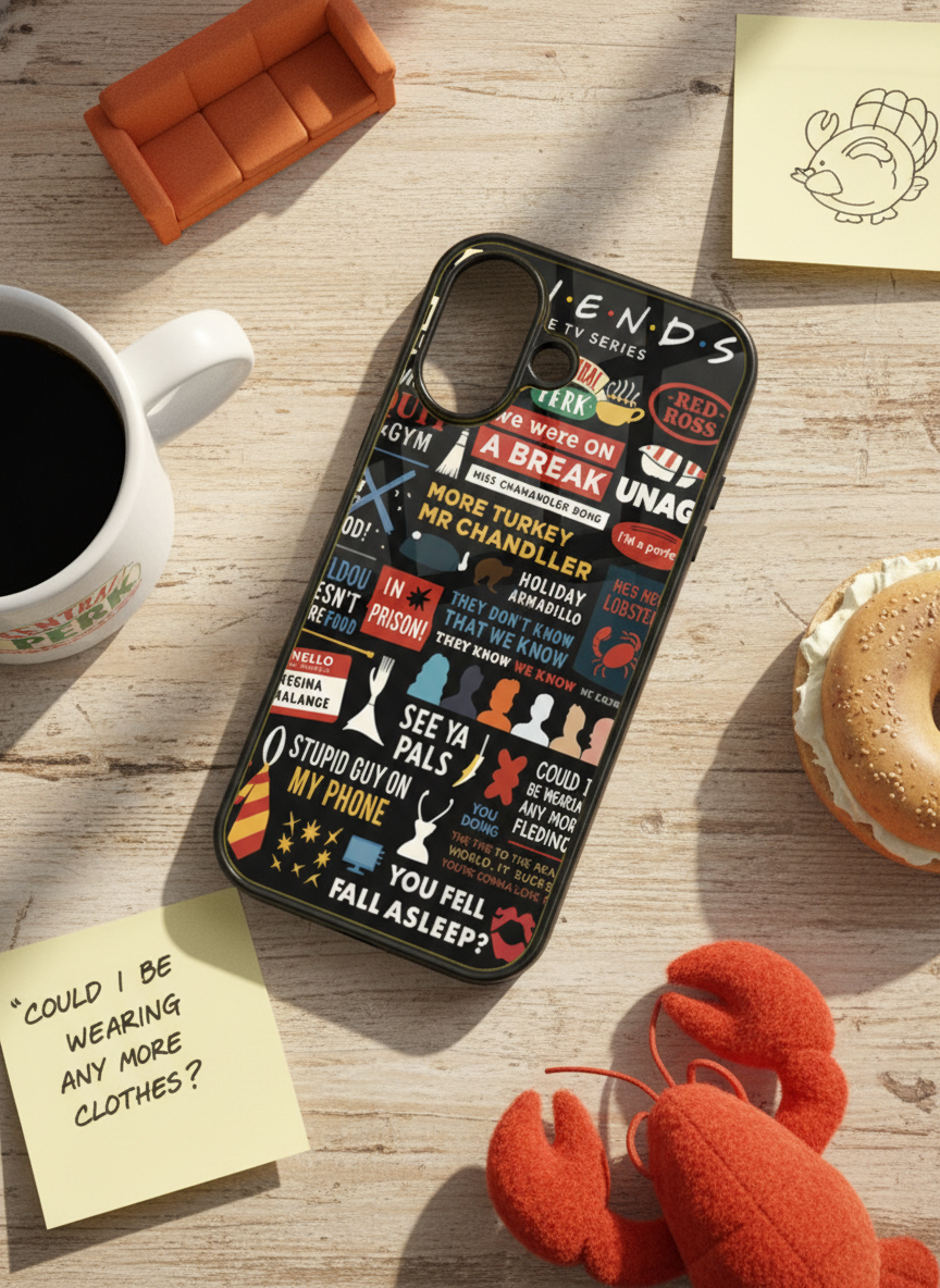 F.R.I.E.N.D.S Premium Glass Back Cover For iPhone 14-17 Models The Case & Co India