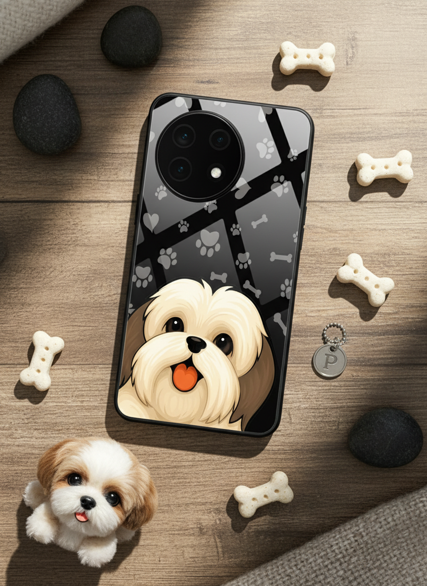 Fluffy Love Glass Back Cover For One Plus 13, 12, 11, 10 The Case & Co India