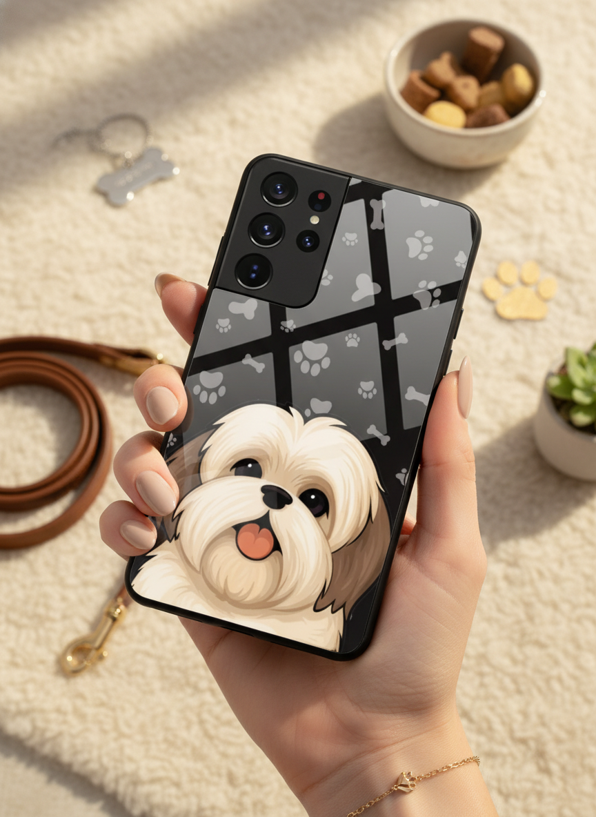 Fluffy Love Premium Glass Back Cover For Galaxy S Series The Case & Co India