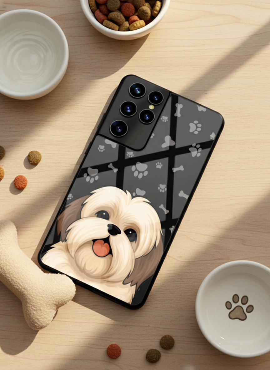 Fluffy Love Premium Glass Back Cover For Galaxy S Series The Case & Co India