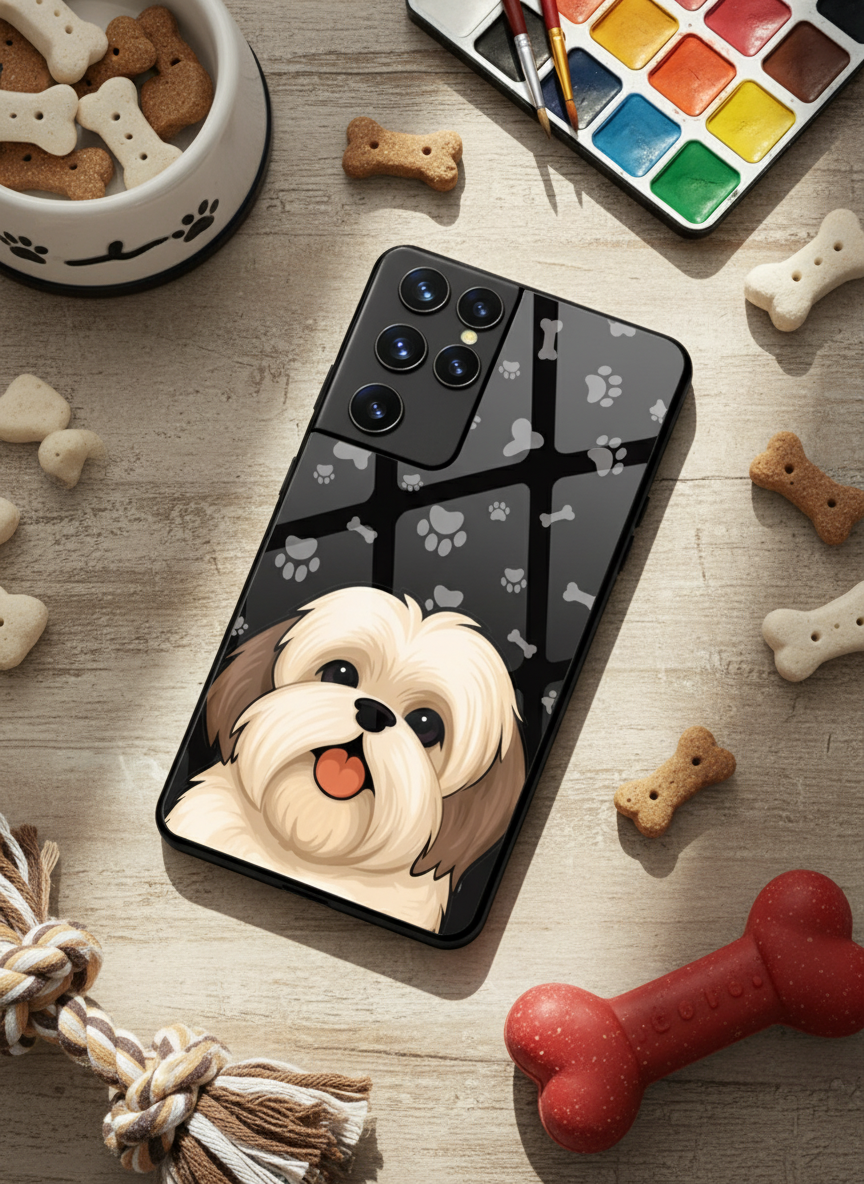 Fluffy Love Premium Glass Back Cover For Galaxy S Series The Case & Co India
