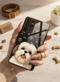 Fluffy Love Premium Glass Back Cover For Galaxy S Series The Case & Co India