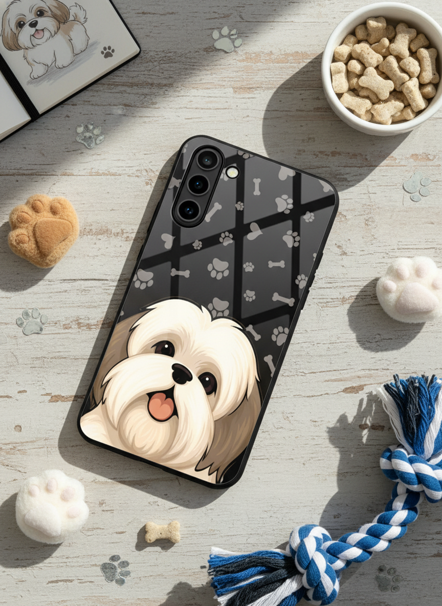 Fluffy Love Premium Glass Back Cover For Galaxy S Series The Case & Co India