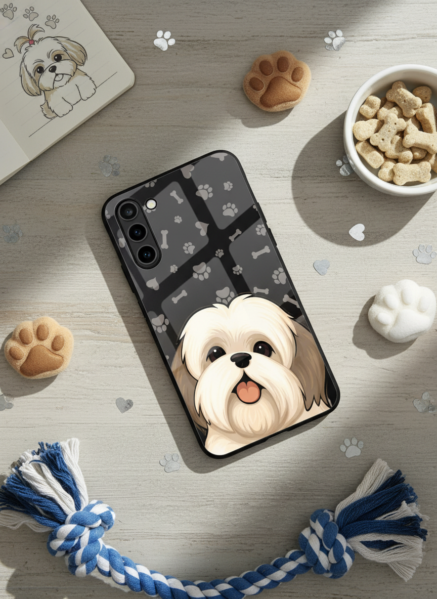 Fluffy Love Premium Glass Back Cover For Galaxy S Series The Case & Co India