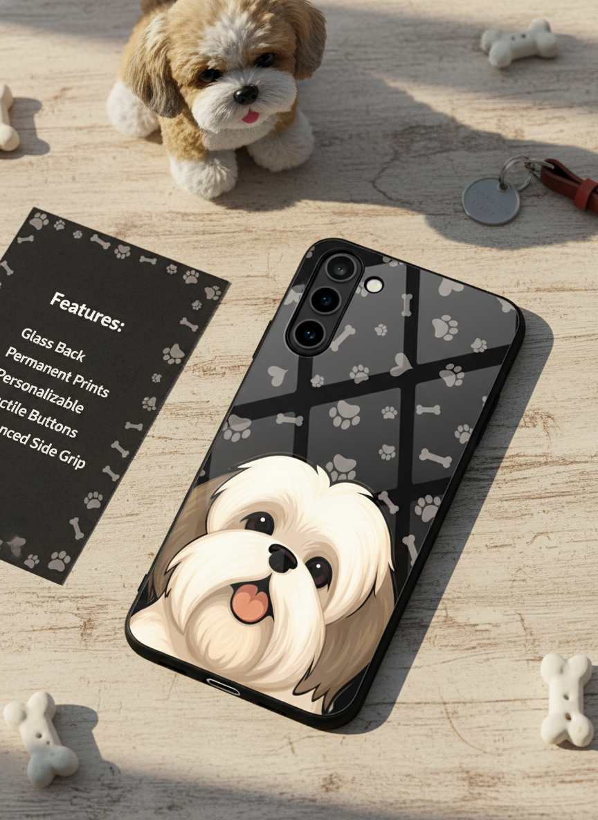 Fluffy Love Premium Glass Back Cover For Galaxy S Series The Case & Co India