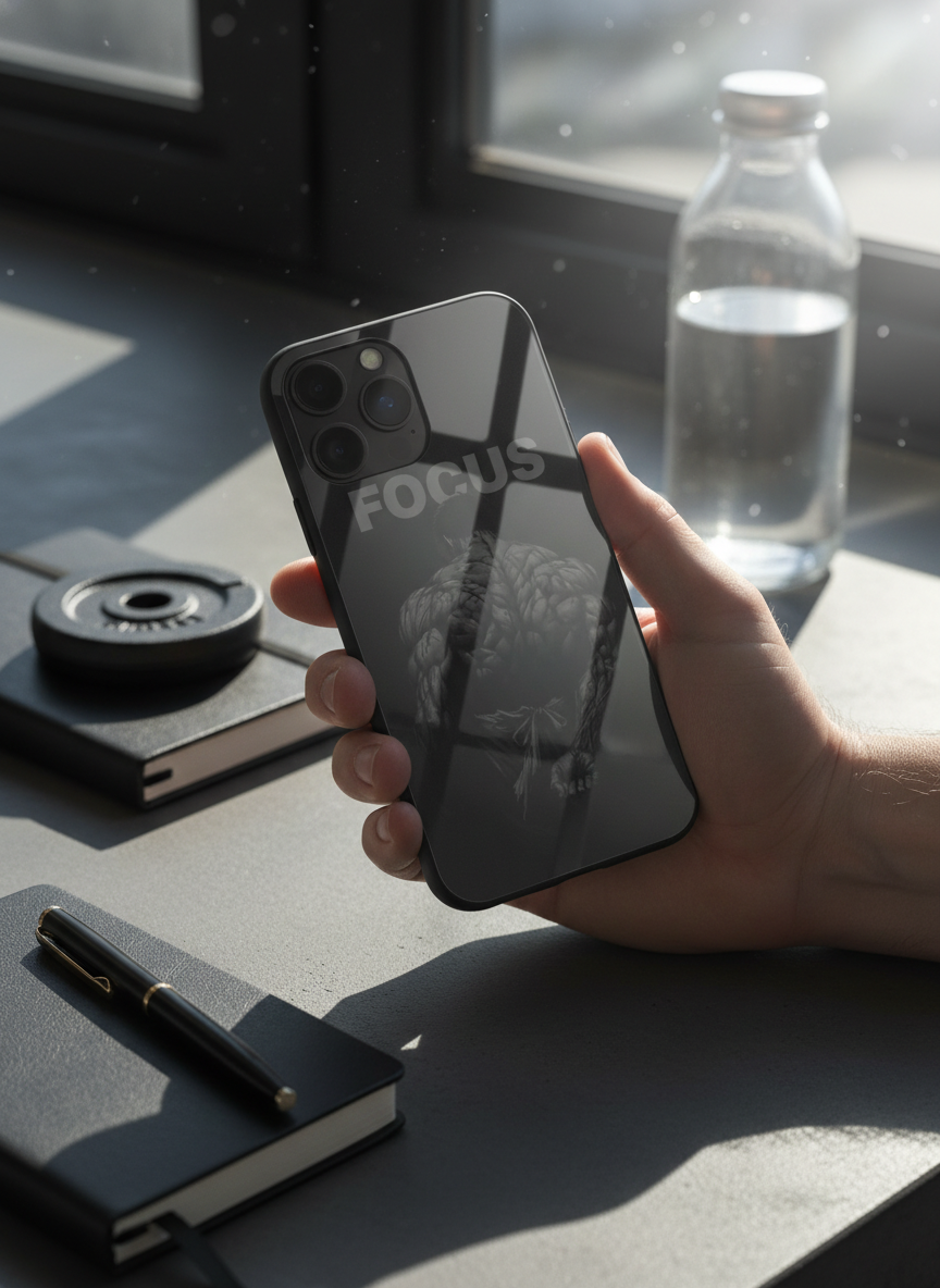 Focus Premium Glass Back Cover For iPhone 14-17 Models The Case & Co India