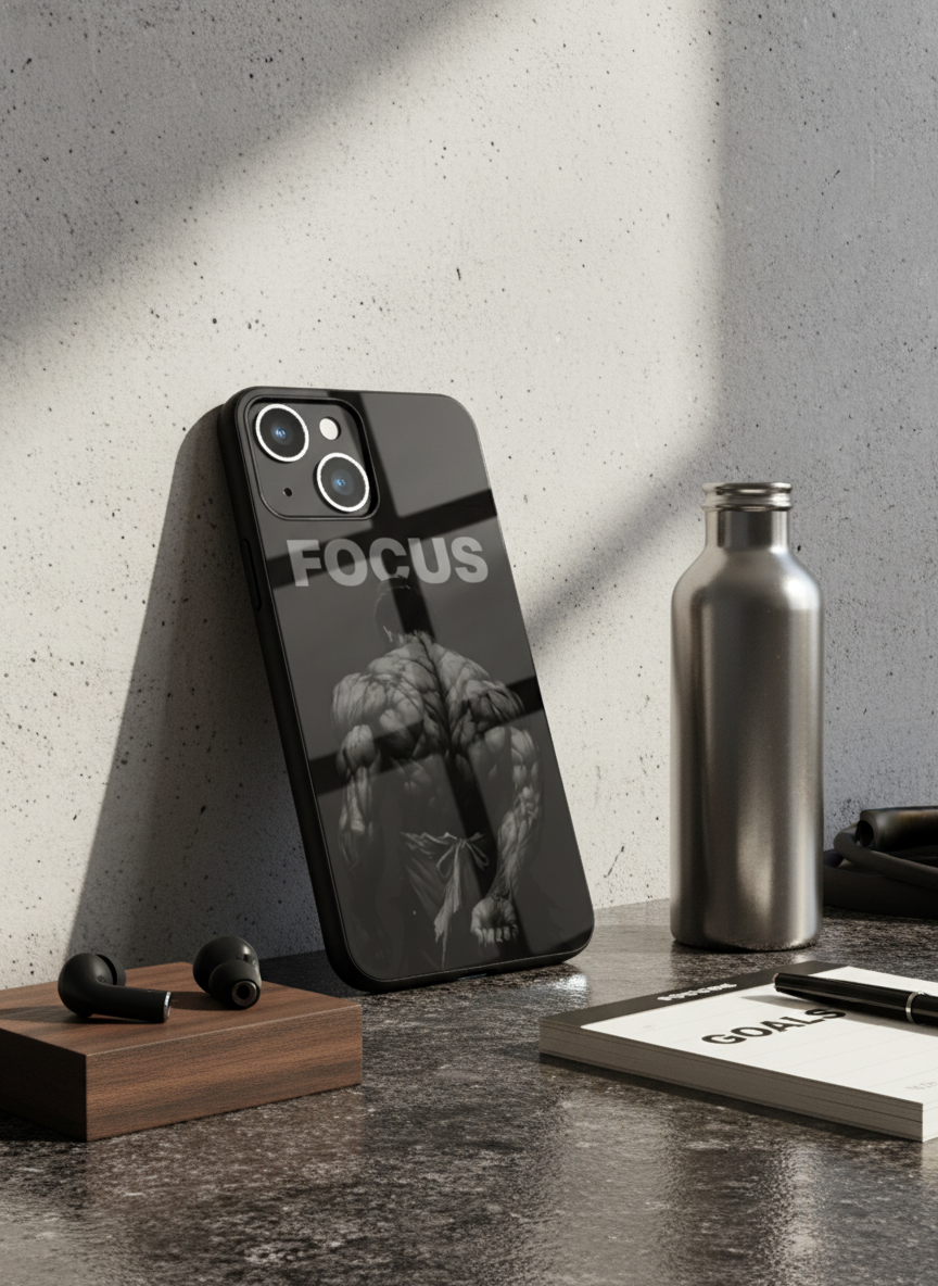 Focus Premium Glass Back Cover For iPhone 14-17 Models The Case & Co India